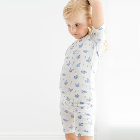 butterfly-bamboo-kids-pajama-short-set-bellabu-bear - Sophia's Style -5
